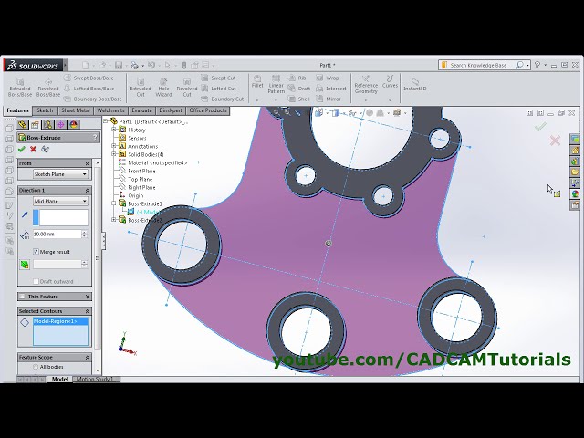 فیلم آموزشی: SolidWorks وارد کردن DWG به عنوان Sketch و تبدیل DWG 2D به 3D در SolidWorks با زیرنویس فارسی