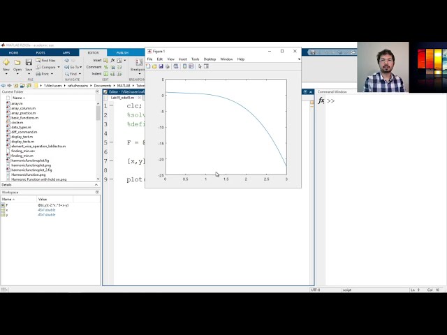 فیلم آموزشی: معادله دیفرانسیل مرتبه اول را در متلب با استفاده از ode45 حل کنید با زیرنویس فارسی