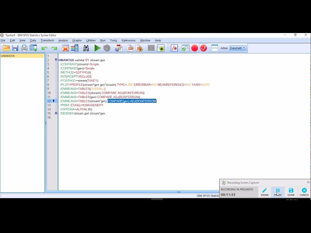 فیلم آموزشی: ANOVA 6: استفاده از نحو SPSS برای مقایسه زوجی در ANOVA فاکتوریل با زیرنویس فارسی