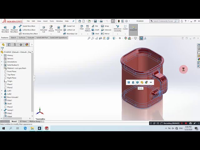 فیلم آموزشی: SolidWorks 2020 Graphice Real View را توسط Real Hack View 7.0.0 فعال کنید