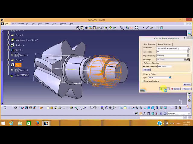 فیلم آموزشی: نحوه ساخت چرخ دنده هلیکال در catia