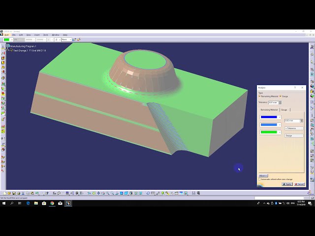 فیلم آموزشی: CATIA ZLevel، تکمیل پیشرفته، فرز 3 محوره کانتور محور