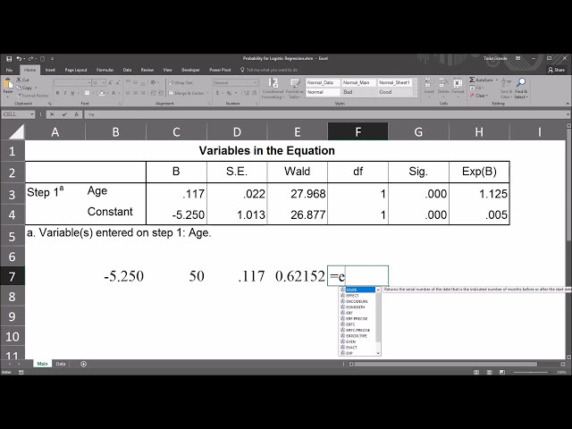 فیلم آموزشی: محاسبه احتمال برای مقدار متغیر مستقل مشخص شده در رگرسیون لجستیک (SPSS و Excel) با زیرنویس فارسی