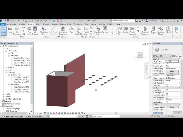 فیلم آموزشی: ترسیم سیستم های الکتریکی با Revit MEP | خانه BIM