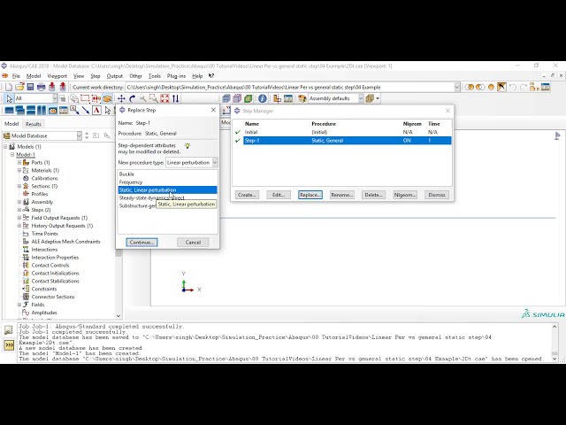 فیلم آموزشی: مرحله اغتشاش خطی General Static v/s در Abaqus با زیرنویس فارسی