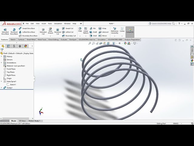 فیلم آموزشی: نحوه ایجاد فنرهای مخروطی در SolidWorks 2017 با زیرنویس فارسی