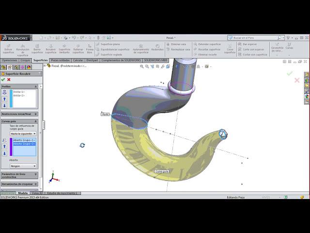 فیلم آموزشی: Solidworks Tutorial 20 Surface Hook با زیرنویس فارسی