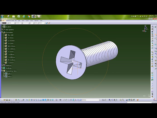 فیلم آموزشی: طراحی خودکار پیچ مدل سازی سه بعدی Catia