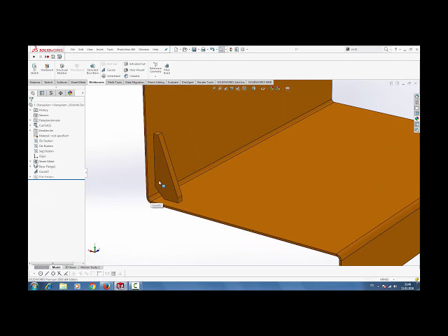 فیلم آموزشی: Solidworks Weldments - Gusset (Bayrak Komutu) با زیرنویس فارسی