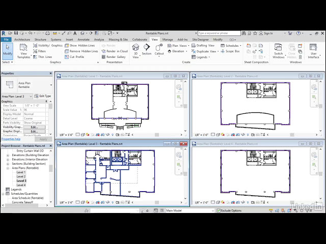 فیلم آموزشی: Revit Tutorial - ایجاد طرح های منطقه قابل اجاره با زیرنویس فارسی