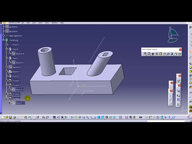 فیلم آموزشی: CATIA V5 I Pocket Command با جزئیات