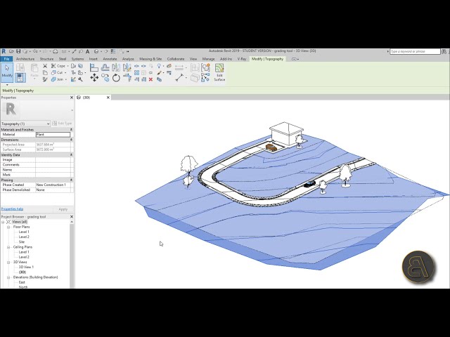 فیلم آموزشی: منطقه درجه بندی شده برای مرحله بندی سایت در آموزش Revit با زیرنویس فارسی