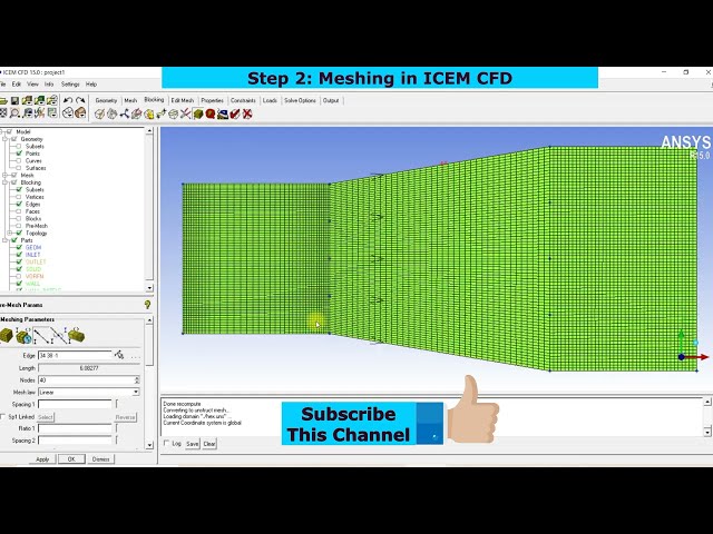 فیلم آموزشی: ANSYS ICEM CFD Meshing: هندسه دو بعدی، مسدود کردن و ارتباط را بیاموزید، بررسی FLUENT با زیرنویس فارسی