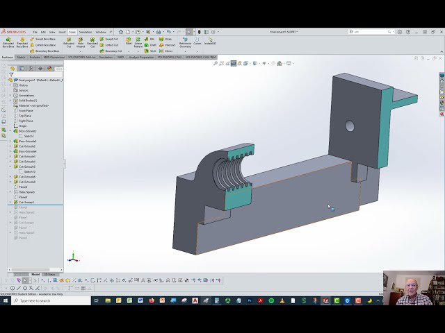 فیلم آموزشی: Acme Thread در SolidWorks با زیرنویس فارسی