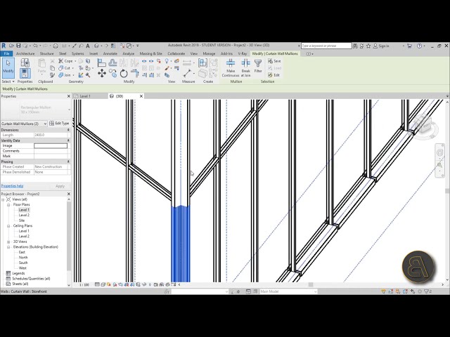 فیلم آموزشی: 5 نکته برتر برای دیوارهای پرده در آموزش Revit با زیرنویس فارسی