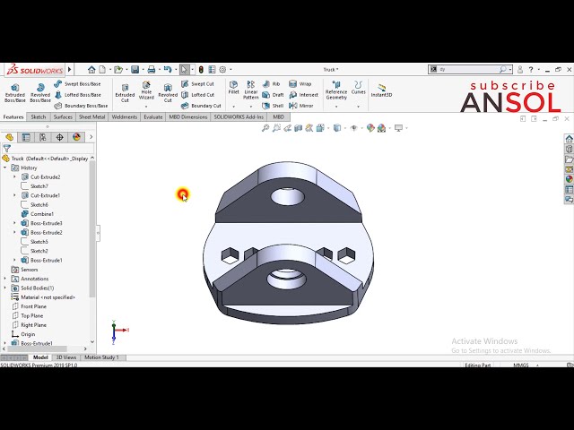 فیلم آموزشی: آموزش Solidworks | طراحی و مونتاژ تخته کوهستانی | قسمت 3 مدل سازی کامیون