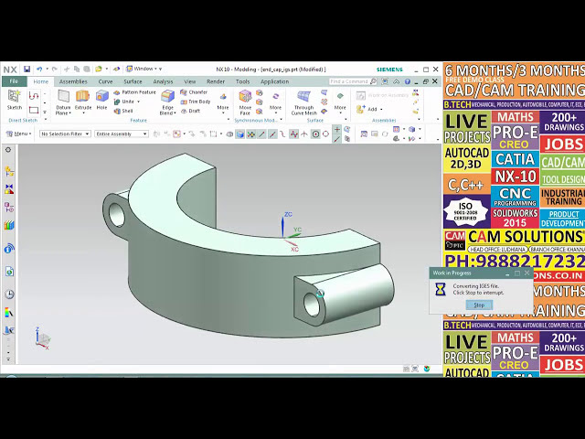 فیلم آموزشی: تبدیل فایل SOLIDWORKS 2017 به NX 10 IMPORT EXPORT با زیرنویس فارسی