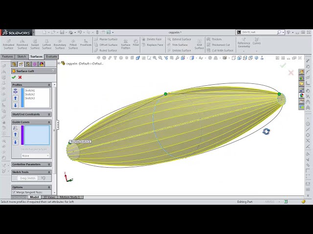 فیلم آموزشی: SolidWorks Tutorial #263: Cepplin/zeplin - Surfacing