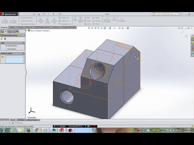 فیلم آموزشی: SOLIDWORKS - بخشی را در کمتر از یک دقیقه آینه کنید با زیرنویس فارسی