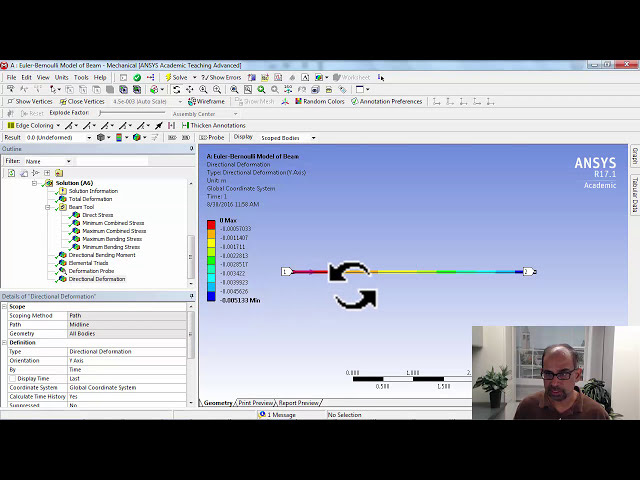 فیلم آموزشی: پرتو در ANSYS: Probe Displacement با زیرنویس فارسی