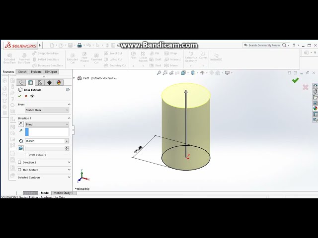 فیلم آموزشی: آموزش Solidworks | پایه 2 نحوه ساخت سیلندر در Solidworks