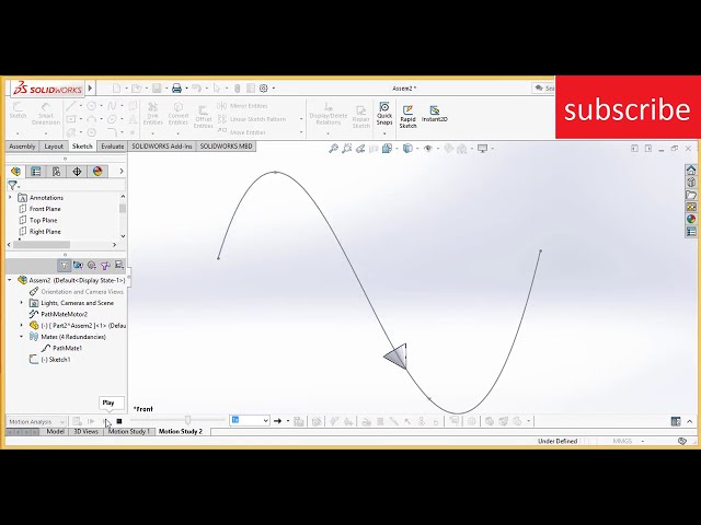 فیلم آموزشی: چگونه در Solidworks انیمیشنی را به دنبال مسیر ایجاد کنیم با زیرنویس فارسی