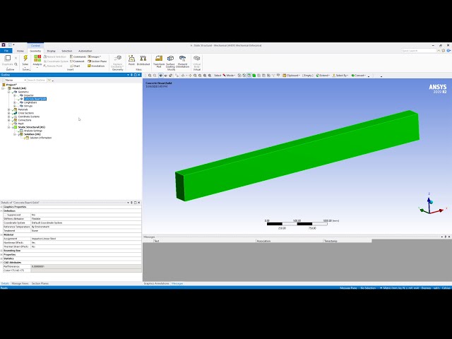 فیلم آموزشی: آموزش ANSYS: تحلیل غیرخطی تیر بتن مسلح و مقایسه با نتایج آزمایش