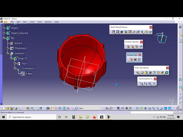 فیلم آموزشی: مدلسازی پایه بدنه با استفاده از عملیات بولی | آموزش CATIA V5 با زیرنویس فارسی