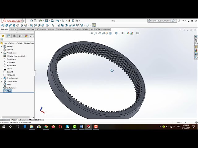 فیلم آموزشی: Solidworks: Planetary Gear - Internal Gear (قسمت 2) با زیرنویس فارسی