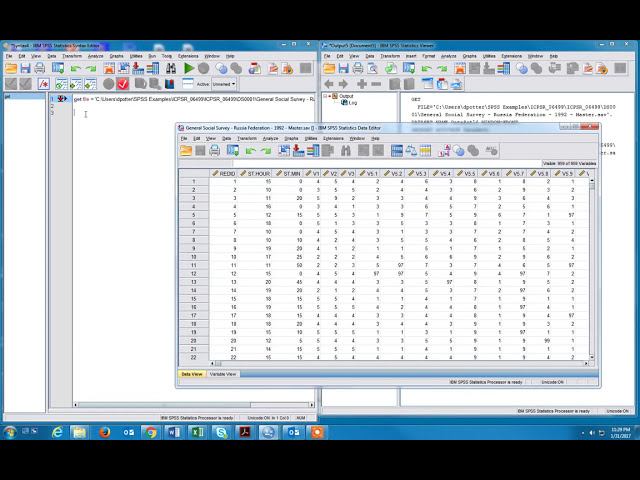 فیلم آموزشی: مثال SPSS باز کردن فایل داده با استفاده از نحو با زیرنویس فارسی