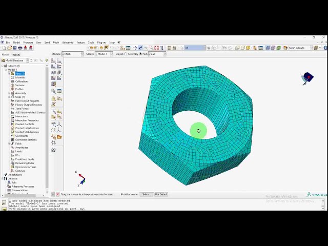 فیلم آموزشی: مش شش گوش مهره مدل سه بعدی Abaqus