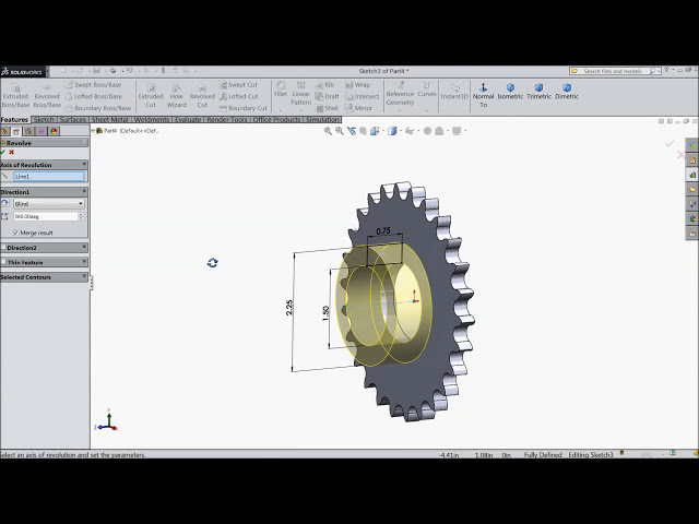 فیلم آموزشی: زنجیره آموزشی Solidworks و Sprocket Part3 با زیرنویس فارسی