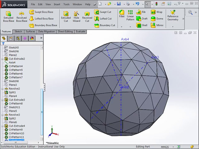 فیلم آموزشی: نحوه ساخت چند وجهی ژئودزیک توسط SolidWorks / 3D CAD