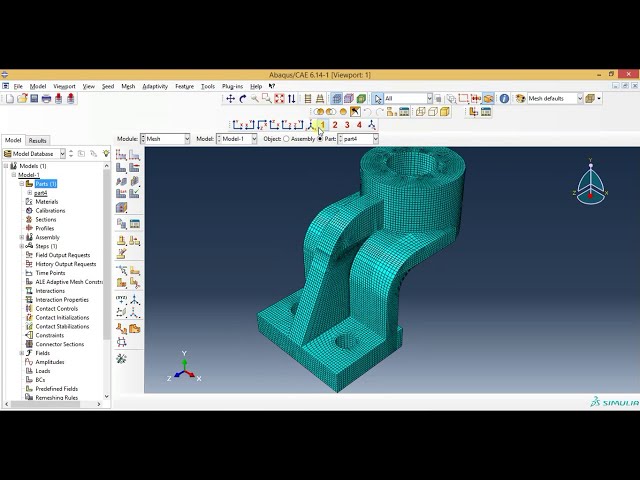 فیلم آموزشی: آموزش مش بندی Abaqus - قسمت مجتمع جامد مش بندی سه بعدی در Abaqus 6.14