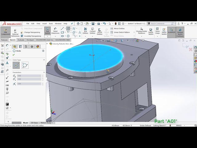 فیلم آموزشی: Solidworks Tutorial HP: Industrial Robot Arm - قسمت 01 با زیرنویس فارسی