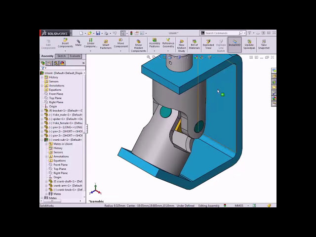 فیلم آموزشی: آموزش Solidworks - حرکت و چرخش جزء با solidowrks با زیرنویس فارسی