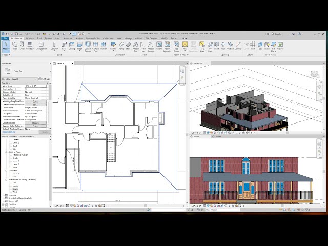 فیلم آموزشی: Revit House با افزودن پنجره های طبقه دوم 19 با زیرنویس فارسی