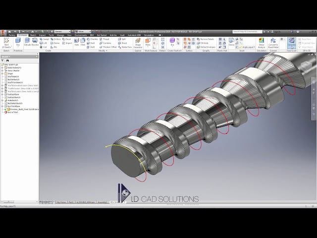 فیلم آموزشی: ایجاد فید اسکرول / پیچ بطری با Autodesk Inventor - آموزش با زیرنویس فارسی