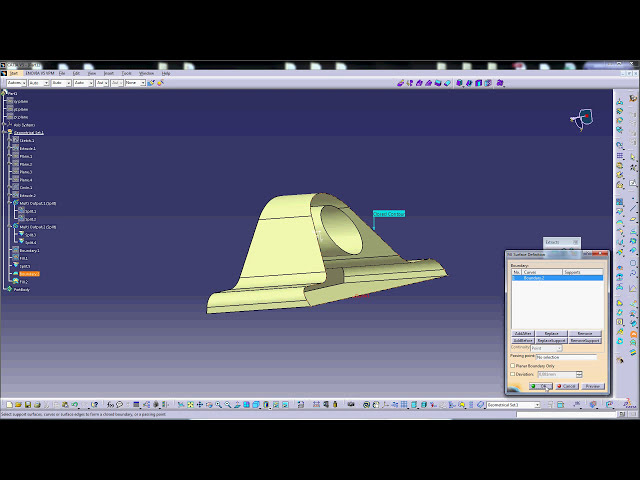 فیلم آموزشی: طرح مولد شکل شماره 2 - از سطح تا جامد در CATIA V5