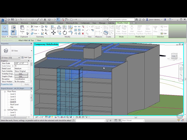 فیلم آموزشی: کپی کردن دیوارها در چند سطح در Revit با زیرنویس فارسی