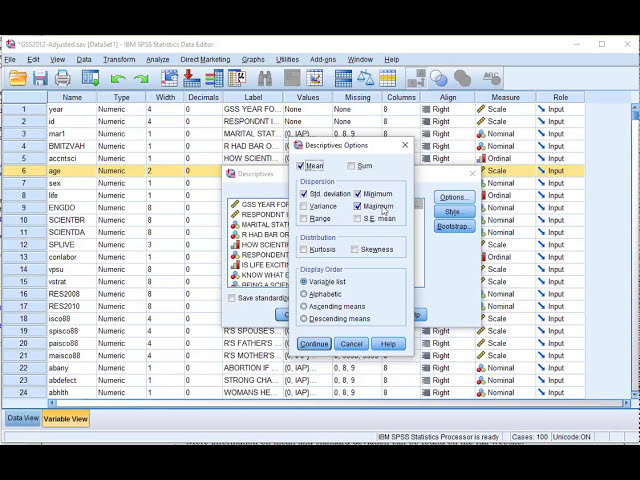 فیلم آموزشی: SPSS - میانگین و انحراف استاندارد (از طریق توصیفی) با زیرنویس فارسی