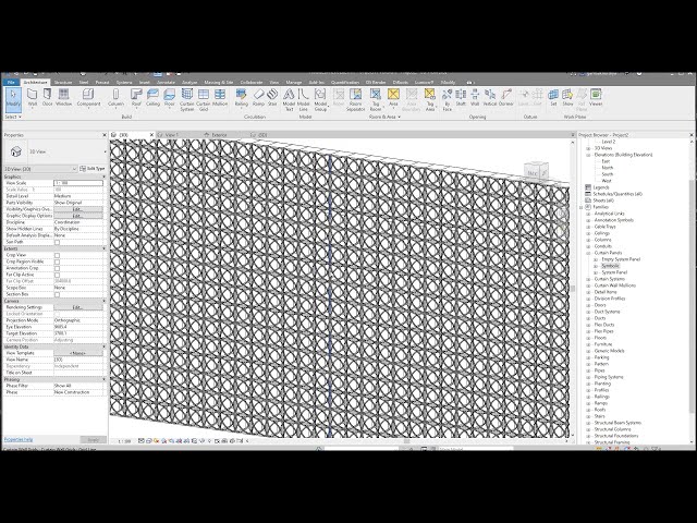 فیلم آموزشی: پانل پرده در Revit | دیوار پرده پارامتریک با زیرنویس فارسی