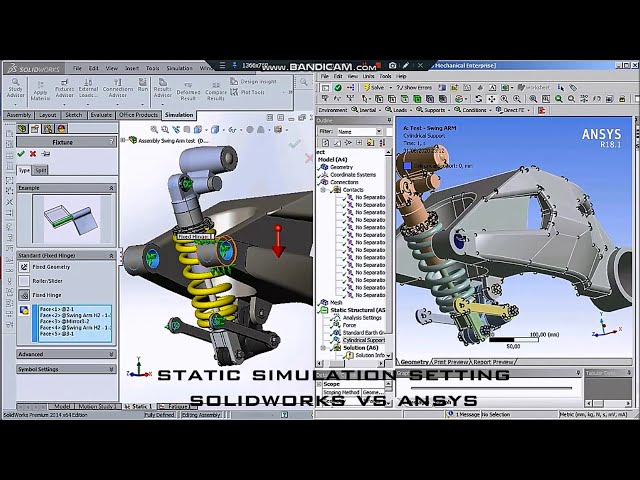 فیلم آموزشی: مقایسه شبیه سازی استاتیک Solidworks در مقابل Ansys