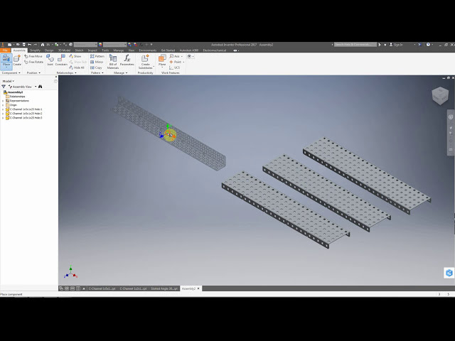 فیلم آموزشی: Autodesk Inventor 2017: 15: قطعات را در یک مونتاژ قرار دهید با زیرنویس فارسی