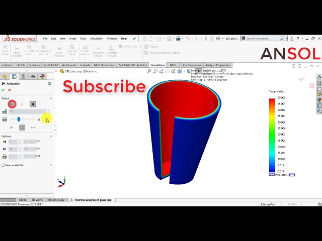 فیلم آموزشی: شبیه سازی Solidworks 150: تجزیه و تحلیل حرارتی گذرا لیوان با زیرنویس فارسی