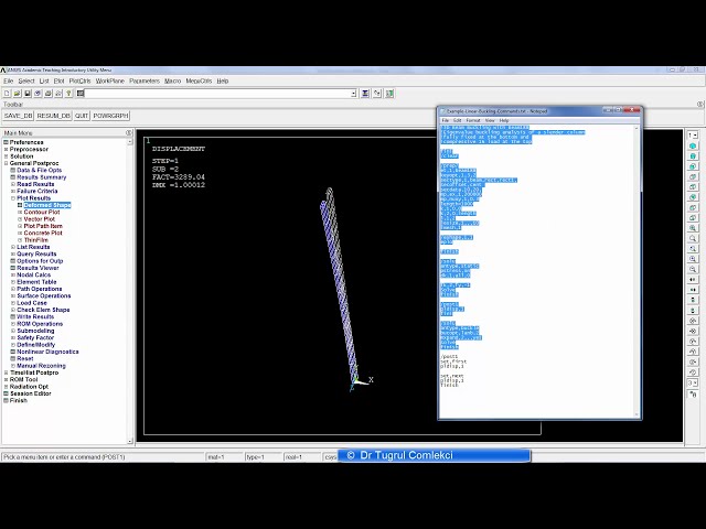 فیلم آموزشی: تحلیل کمانش خطی یک ستون باریک با استفاده از ANSYS Mechanical APDL با زیرنویس فارسی