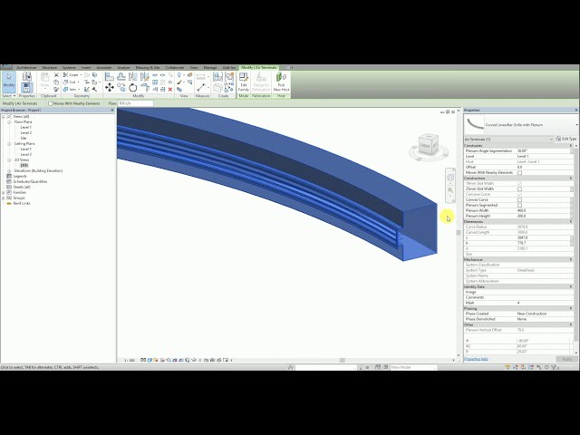 فیلم آموزشی: خانواده جلوپنجره نوار خطی منحنی Revit | محدب + مقعر