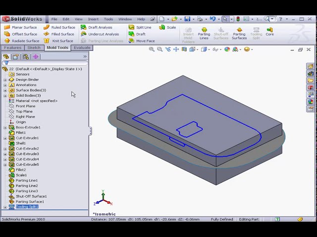 فیلم آموزشی: 09 Tooling Split ( آموزش طراحی قالب SOLIDWORKS ) با زیرنویس فارسی