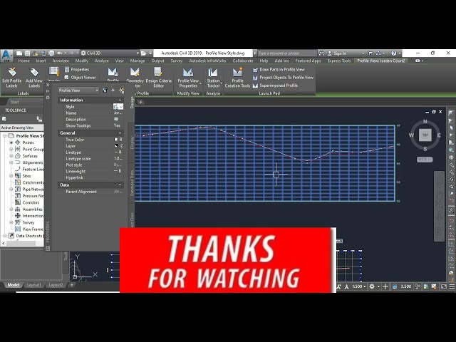 فیلم آموزشی: نحوه اعمال سبک های مختلف نمای پروفایل در AutoCAD Civil 3d | ویرایش سبک های نمای نمایه در Civil3d با زیرنویس فارسی