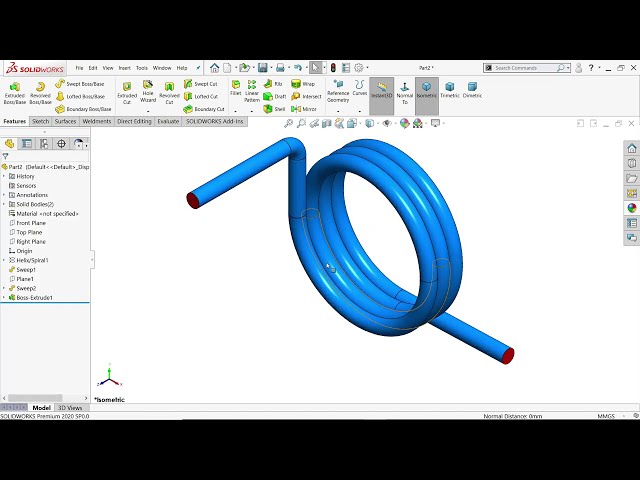 فیلم آموزشی: آموزش SolidWorks Spring Helix And Spiral